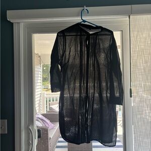Women’s Lands End Sheer/ Linen Black Cover-Up SZ XL 18-20